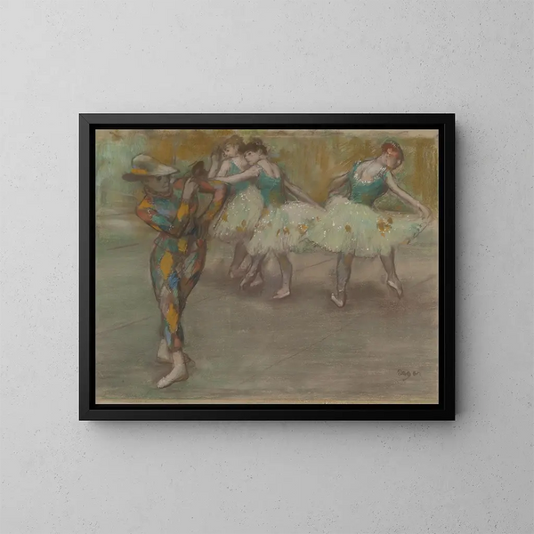 Danse d'Arlequin - Edgar Degas — kehystetty taideteos seinällä