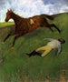 Jockey blessé - Edgar Degas — näkymä teoksesta