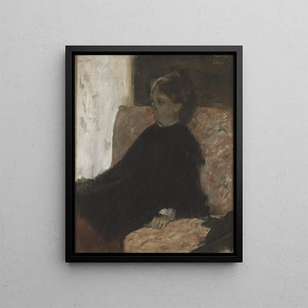 Dame en noir - Edgar Degas — kehystetty taideteos seinällä
