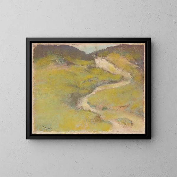 Sentier dans un champ - Edgar Degas — kehystetty taideteos seinällä