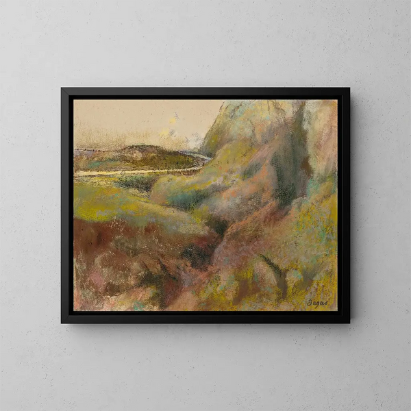 Maisema - Edgar Degas — kehystetty taideteos seinällä