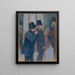 Portraits à la Bourse (Conflit de cas) - Edgar Degas — kehystetty taideteos seinällä