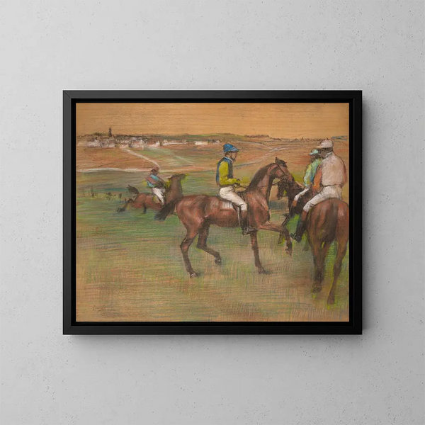 Kilpahevoset - Edgar Degas — kehystetty taideteos seinällä