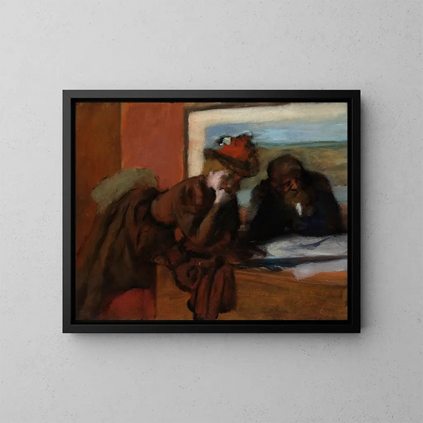 La Conversation - Edgar Degas — kehystetty taideteos seinällä