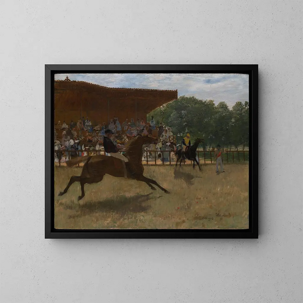 Le Faux Départ - Edgar Degas — kehystetty taideteos seinällä
