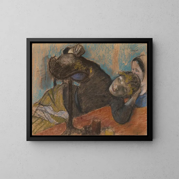 La modiste - Edgar Degas — kehystetty taideteos seinällä