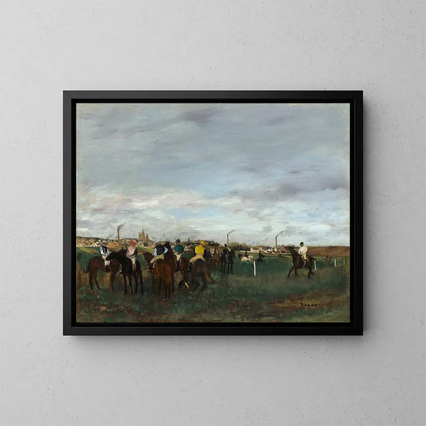 Les Courses - Edgar Degas — kehystetty taideteos seinällä