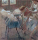 Trois Danseuses se Préparant pour le Cours - Edgar Degas — näkymä teoksesta