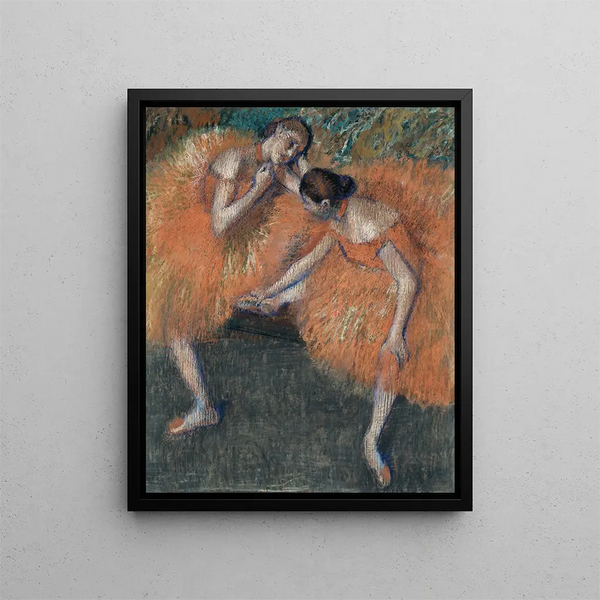 Kaksi tanssijaa - Edgar Degas — kehystetty taideteos seinällä