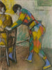 Kaksi Arlekiinia - Edgar Degas — näkymä teoksesta
