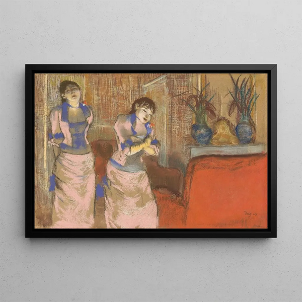 Kaksi naista - Edgar Degas — kehystetty taideteos seinällä