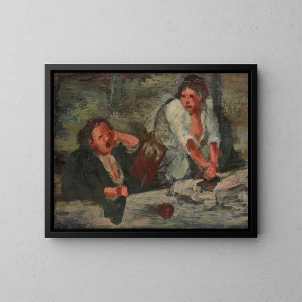 Naiset pyykinpesussa - Edgar Degas — kehystetty taideteos seinällä