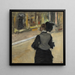 Nainen takaa, vierailu museossa - Edgar Degas — kehystetty taideteos seinällä