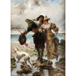 EdmondLouis Dupain - Romantische Szene am Meer.webp