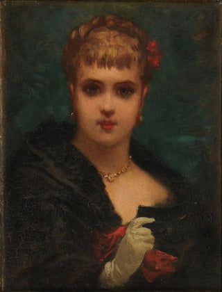 Edmond Hbert - Jeune femme tenant un masque.webp