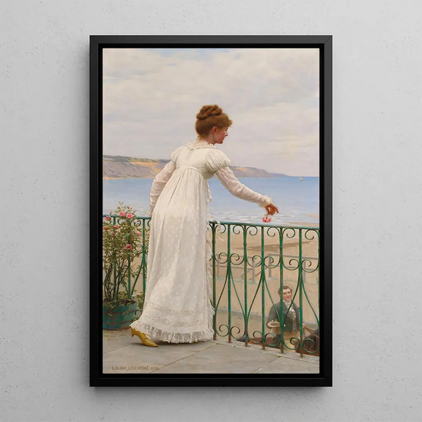 Ystävällinen teko - Edmund Blair Leighton — kehystetty taideteos seinällä