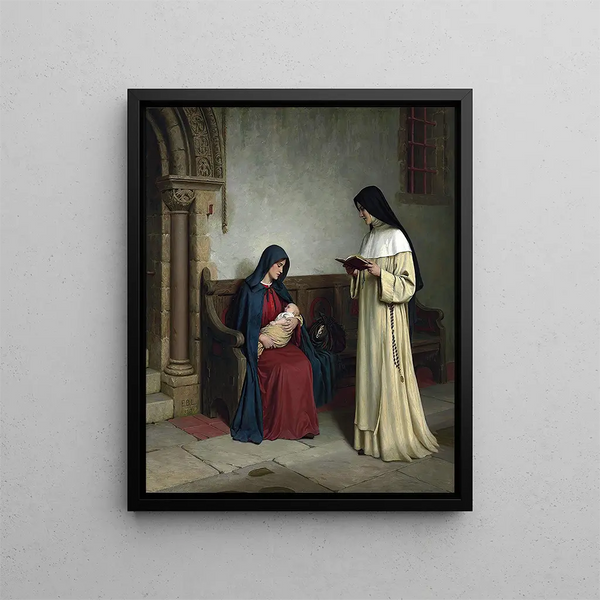 Livres et art Maternité - Edmund Blair Leighton — kehystetty taideteos seinällä