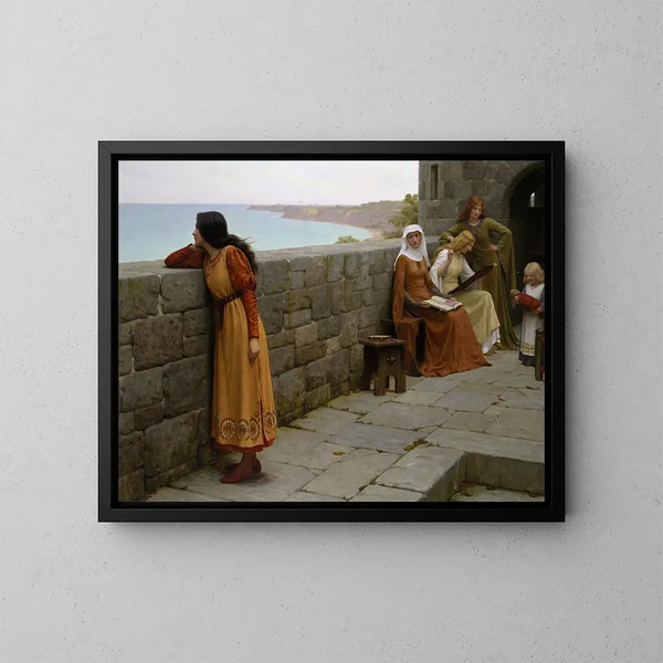 L'otage - Edmund Blair Leighton — kehystetty taideteos seinällä