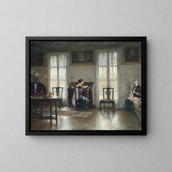 Äiti ja Maria - Edmund Charles Tarbell — kehystetty taideteos seinällä