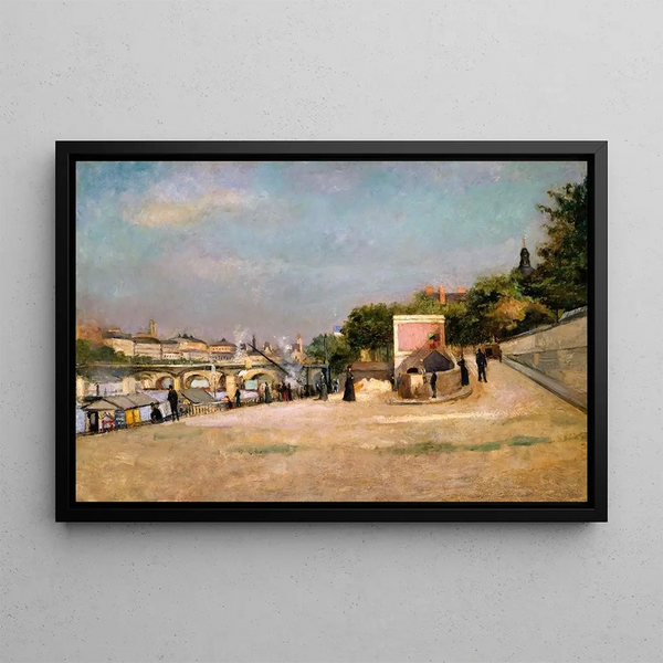 Edouard Crmieux - Le Pont des Arts et le PontNeuf vus de la berge du pont des SaintsPres.webp