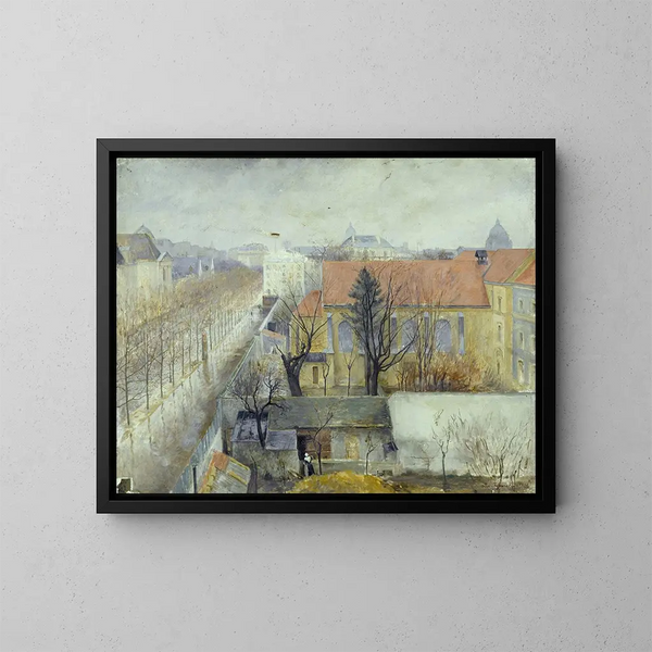 La Maison de refuge du Bon Pasteur vue de la place Denfert-Rochereau - Édouard Zawiski — kehystetty taideteos seinällä