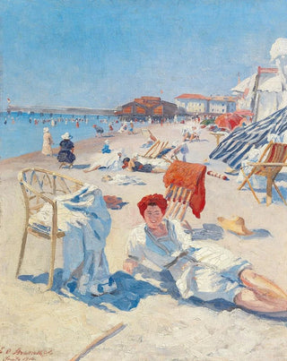 Eduard Otto Braunthal - On the beach at Grado.webp