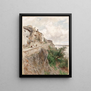 Eduard Peithner von Lichtenfels - Drnstein Am Weg zum Schloss.webp