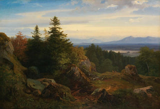 Eduard Schleich The Elder - Chiemseelandschaft mit Aussicht auf die bayrischen Alpen.webp