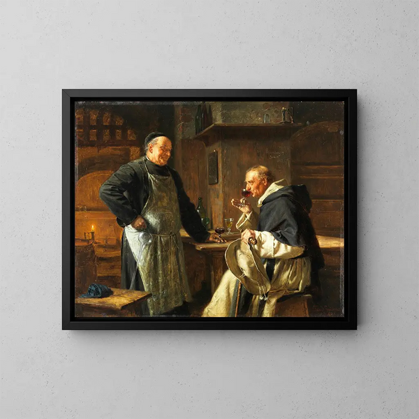 Goldeck-maalaus Schlumbergerilta - Eduard von Grützner — kehystetty taideteos seinällä
