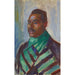 Maalauksen jäljennös Afrikkalainen maalaus vihreällä huivilla - Edvard Munch