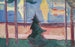 Rantamaisema puine ja veneine - Edvard Munch — näkymä teoksesta