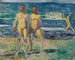Miesten rannalla - Edvard Munch — näkymä teoksesta