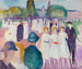 Keväisellä kävelyllä - Edvard Munch — näkymä teoksesta