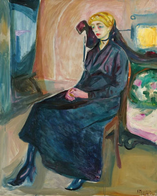 Edvard Munch - Sittende Ung Kvinne Seated Young Woman.webp