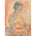 Maalauksen jäljennös Nuinenainen istuu vastavaloon - Edvard Munch