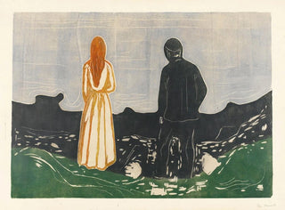 Kaksi ihmistä, yksinäiset - Edvard Munch — näkymä teoksesta