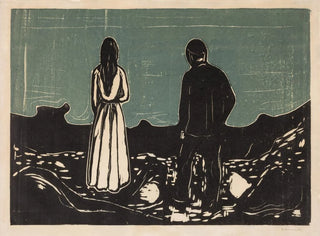 Kaksi ihmistä, yksinäiset - Edvard Munch — näkymä teoksesta
