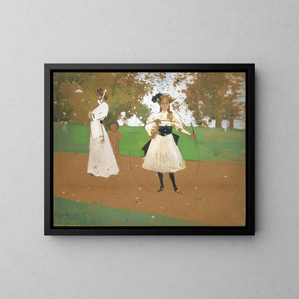 Jardins de Kensington - Edward Arthur Walton — kehystetty taideteos seinällä