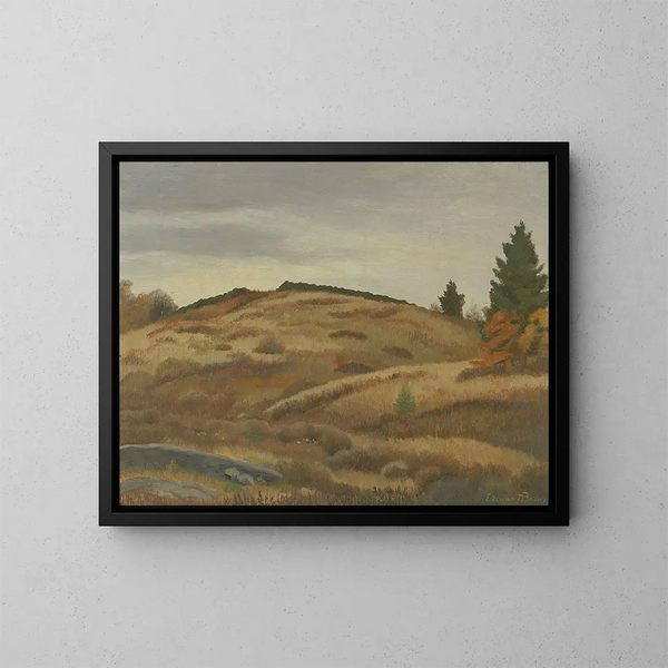 Champs d'automne - Edward Bruce — kehystetty taideteos seinällä
