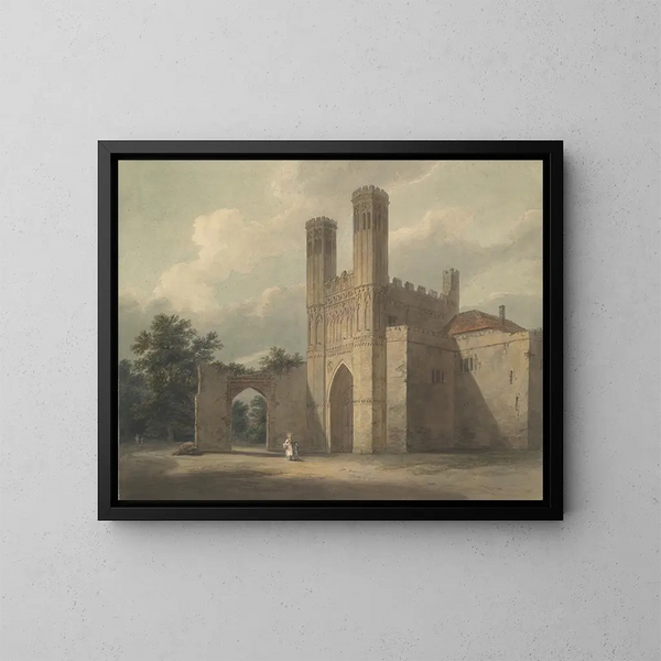 Saint-Augustinin luostarin sisäänkäynnistä Canterburyssä - Edward Dayes — kehystetty taideteos seinällä