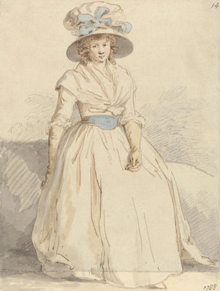 Edward Edwards - A Young Lady Seated Wearing a White Dress.webp