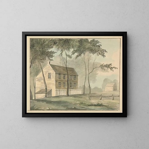Maison de campagne - Edward Francis Burney — kehystetty taideteos seinällä