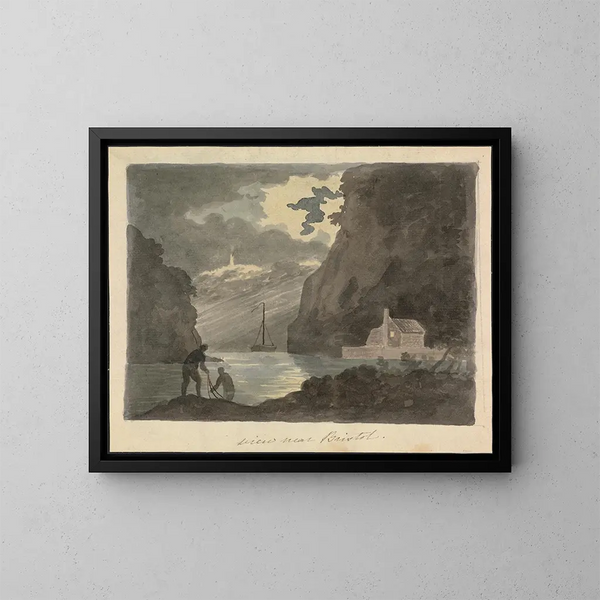 Vue près de Bristol - Edward Francis Burney — kehystetty taideteos seinällä