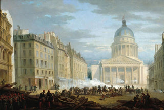 Edward Gab - Prise du Panthon vue de la rue Soufflot le 24 juin 1848 actuel 5me arrondissement.webp