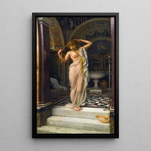Diadumène-maalaus - Edward John Poynter — kehystetty taideteos seinällä