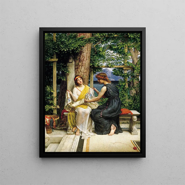 Hélène et Hermia - Edward John Poynter — kehystetty taideteos seinällä