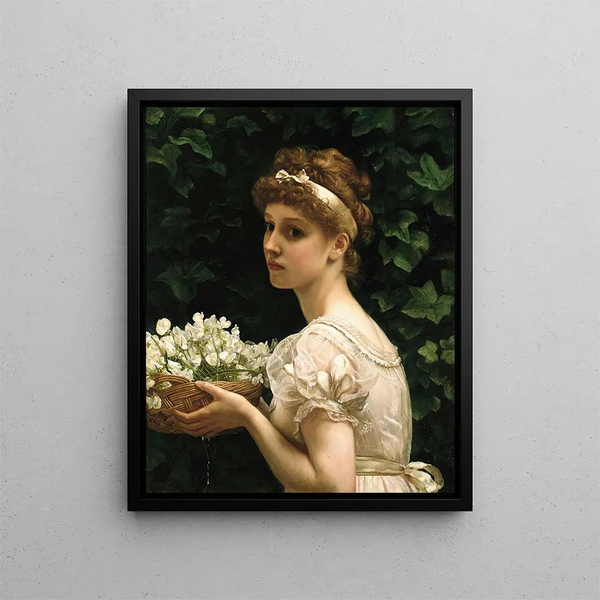 Fleurs de pois - Edward John Poynter — kehystetty taideteos seinällä
