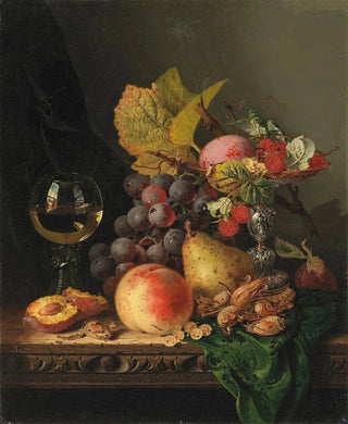 Edward Ladell - Still life with grapes and a glass of wine.webp