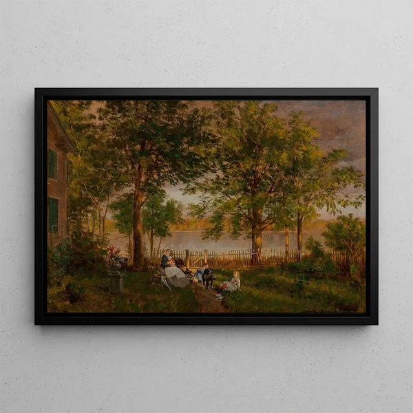 Ferme-maalaus - Edward Lamson Henry — kehystetty taideteos seinällä