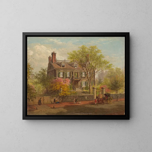 La maison John Hancock - Edward Lamson Henry — kehystetty taideteos seinällä